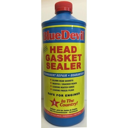 Dendesigns 32 oz V8 Devil Permanent Head Gasket Sealant Blue DE3861868